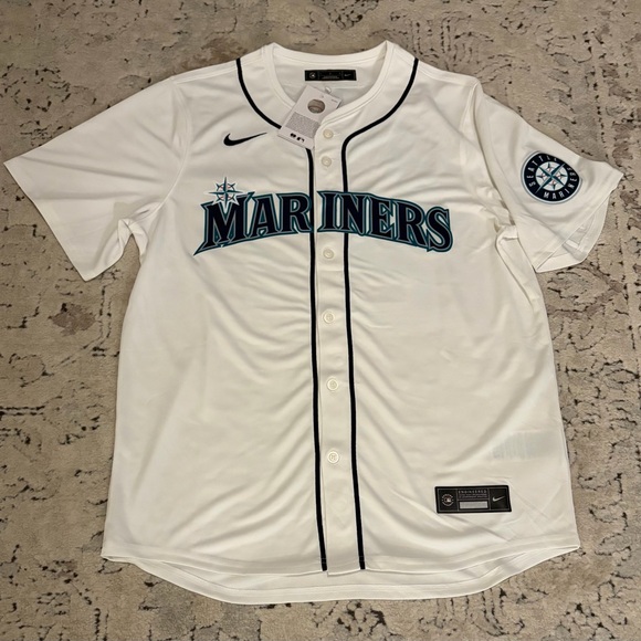Nike Authentic Seattle Mariners Cal Raleigh #29 White MLB Jersey Men’s Sz: Large - Picture 2 of 9